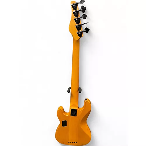 Used 2015 Schecter Guitar Research Model T 5 Natural  Electric Bass Guitar Natural - musicians--Friend