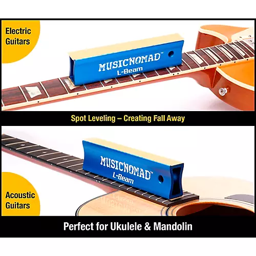 Music Nomad Fret Leveler L-Beam Blue 24 in. - musicians--Friend