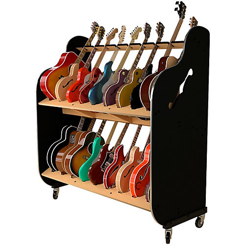 A&S Crafted Products The Session-Pro Double-Stack Mobile Guitar Rack - musicians--Friend
