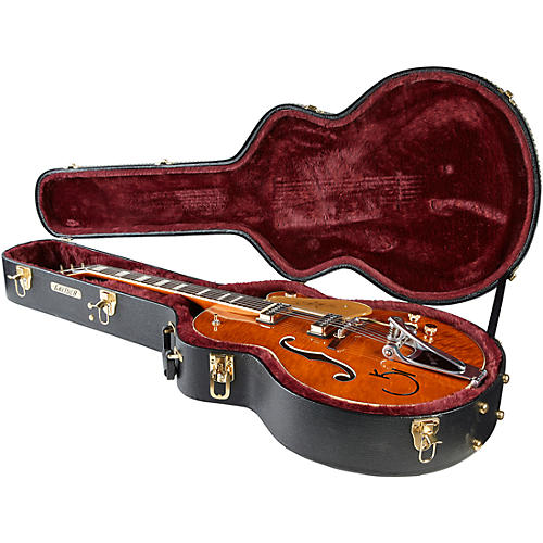 Gretsch Guitars G6120TGQM-56 Limited-Edition Quilt Classic Chet Atkins Hollowbody Electric Guitar Roundup Orange Stain - musicians--Friend
