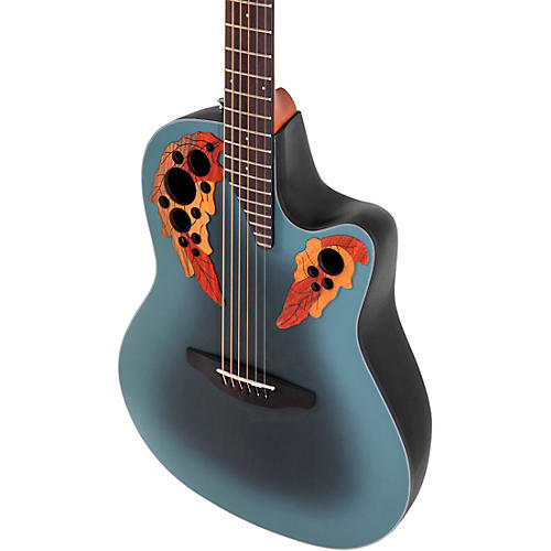 Ovation CE44 Celebrity Series Elite Mid-Depth Acoustic-Electric Guitar Reverse Blue Burst - musicians--Friend
