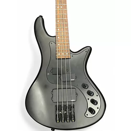 Used Schecter Guitar Research Stiletto Stealth-4  Black Electric Bass Guitar Black - musicians--Friend