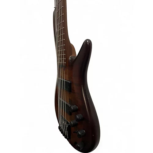 Used 2018 Ibanez SR875-BFT BROWN TOPAZ Electric Bass Guitar BROWN TOPAZ - musicians--Friend