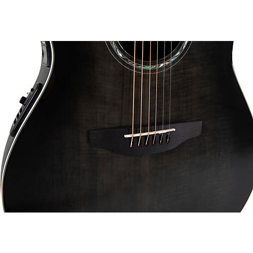 Ovation CS24P Celebrity Series Traditional Plus Mid-Depth Acoustic-Electric Guitar Nutmeg Burled Maple - musicians--Friend