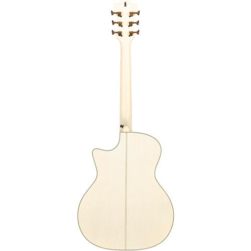 D'Angelico Premier Gramercy Grand Auditorium Acoustic-Electric Guitar Gloss White Wash - musicians--Friend