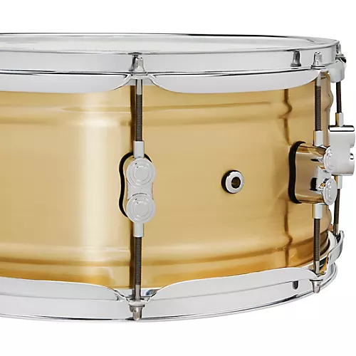 PDP by DW Concept Series 1.2 mm Natural Satin Brushed Brass Snare Drum 14 x 8 in. - musicians--Friend
