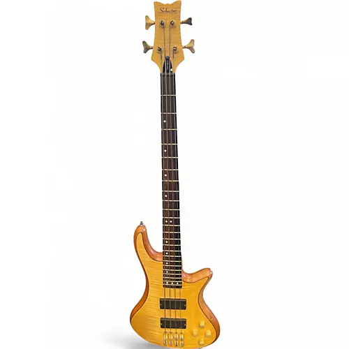 Used Schecter Guitar Research C4 Custom Natural Electric Bass Guitar Natural - musicians--Friend