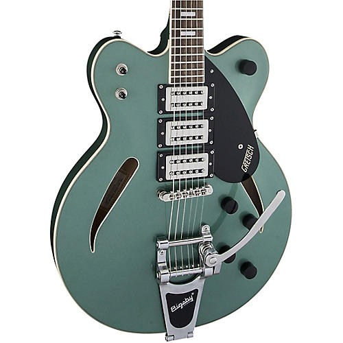 Gretsch Guitars G2627T Streamliner Center Block 3-Pickup Cateye With Bigsby Electric Guitar Black - musicians--Friend
