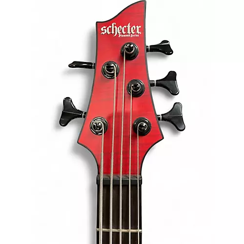 Used Schecter Guitar Research C-5 GT RED Electric Bass Guitar RED - musicians--Friend
