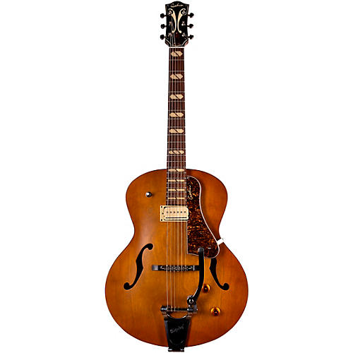 Godin 5th Avenue Jumbo P-Rail Hollowbody Electric Guitar Harvest Gold - musicians--Friend