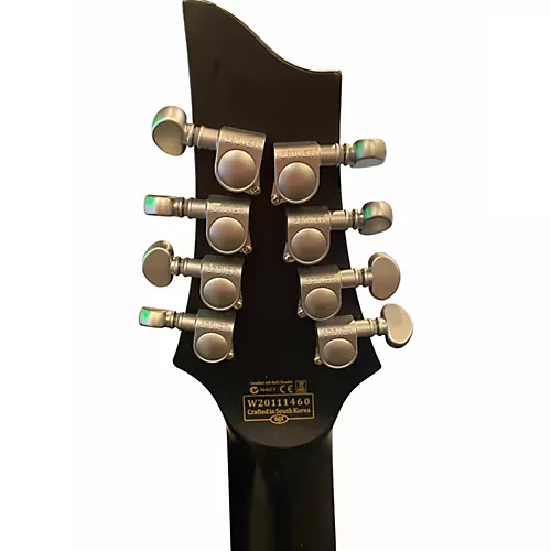 Used Schecter Guitar Research Damien Platinum Left Handed Flat Black Electric Guitar Flat Black - musicians--Friend