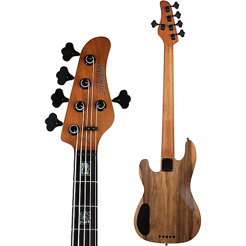 Schecter Guitar Research Model-T 5 Exotic 5-String Black Limba Electric Bass Satin Natural - musicians--Friend