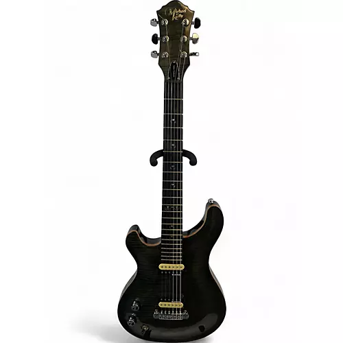 Used Michael Kelly VALOR CUSTOM LEFT HANDED Trans Black Electric Guitar Trans Black - musicians--Friend