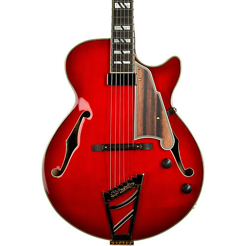 D'Angelico Excell SS Soho Hollowbody Electric Guitar With Stairstep Tailpiece Dark Cherry Burst - musicians--Friend