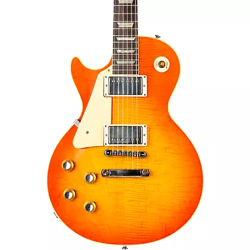 Gibson Custom 1960 Les Paul Standard Reissue VOS Left-Handed Electric Guitar Tangerine Burst - musicians--Friend