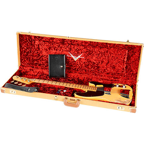 Fender Custom Shop 1951 Limited-Edition Precision Bass Heavy Relic Aged Nocaster Blonde - musicians--Friend