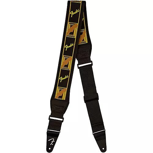 Fender Swell Neoprene Logo Guitar Strap Black 2.5 in. - musicians--Friend