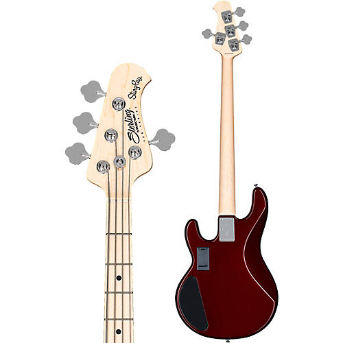 Sterling by Music Man StingRay Ray4HH Maple Fingerboard Electric Bass Candy Apple Red - musicians--Friend