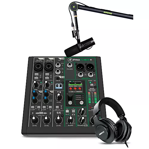 Mackie ProFX6v3+ Content Creator Bundle With SM7dB Microphone and SRH440A Headphones - musicians--Friend