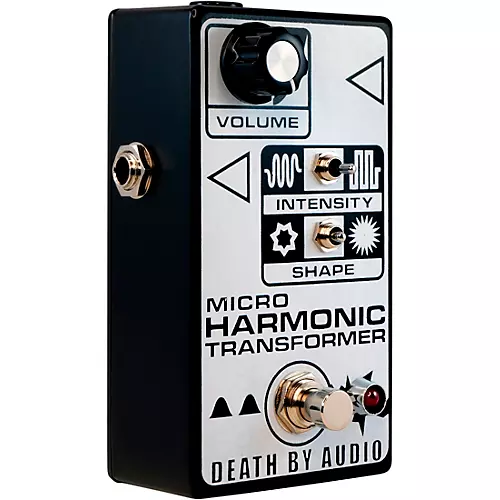 Death By Audio Micro Harmonic Transformer Fuzz Effects Pedal Black and White - musicians--Friend
