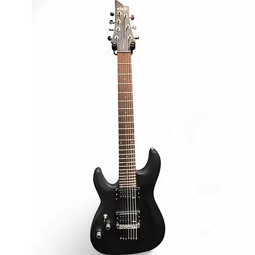 Used Schecter Guitar Research Diamond Series C7 Deluxe Flat Black Electric Guitar Flat Black - musicians--Friend