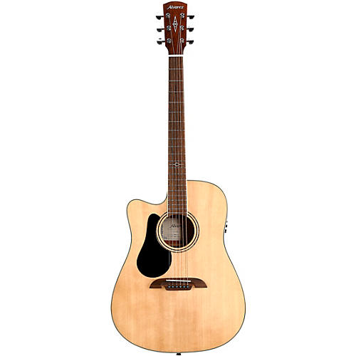 Alvarez AD60LCE Left-Handed Dreadnought Acoustic-Electric Guitar Natural - musicians--Friend