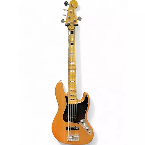 Used Squier Classic Vibe 70s Jazz Bass V Natural Electric Bass Guitar Natural - musicians--Friend