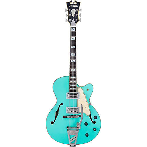 D'Angelico Deluxe Series 175 With TV Jones Humbuckers Limited-Edition Hollowbody Electric Guitar Matte Surf Green - musicians--Friend