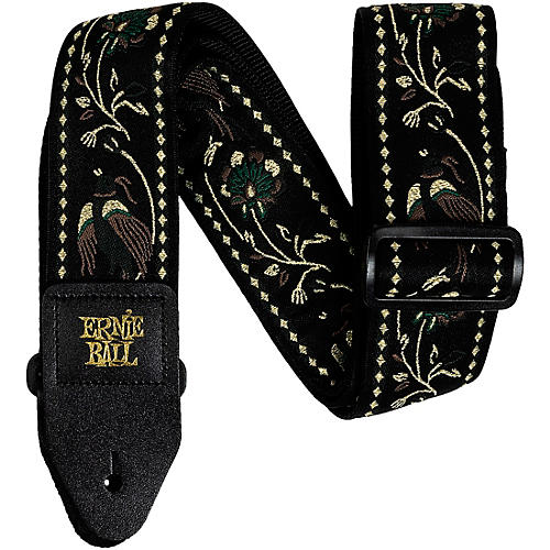 Ernie Ball Classic Jacquard Polypro Guitar Strap Black Pheasant 2 in. - musicians--Friend
