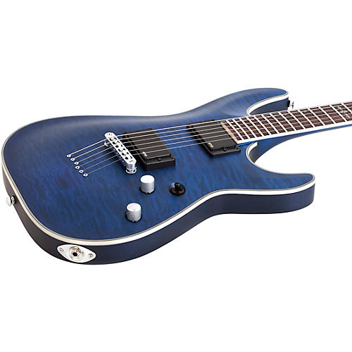 Schecter Guitar Research C-1 Platinum Electric Guitar Satin Purple Burst - musicians--Friend