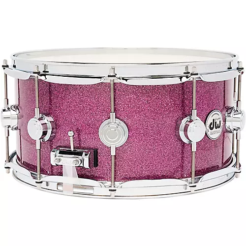 DW Collector's SSC Maple Finish Ply Snare Drum 14 x 6.5 in. White Glass Contrail Finish Ply - musicians--Friend