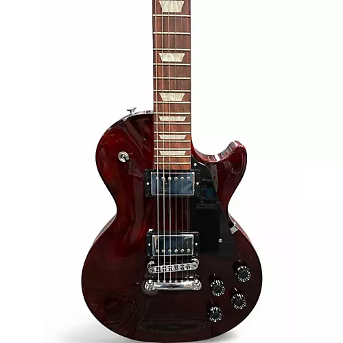 Used Gibson Les Paul Studio Trans Red Solid Body Electric Guitar Trans Red - musicians--Friend