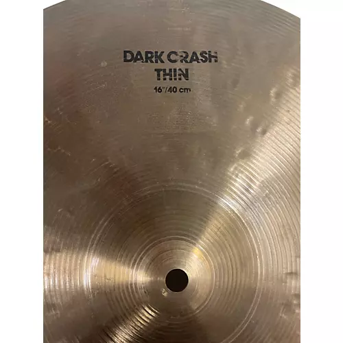 Used Zildjian 16in K Custom Dark Crash Cymbal 36 - musicians--Friend