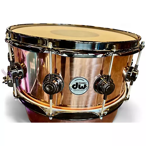 Used DW 6.5X14 Collector's Series Snare Polished Copper w/ Black Nickel Hardware Drum Polished Copper w/ Black Nickel Hardware 15 - musicians--Friend
