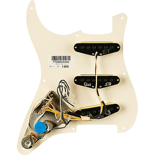 Fender Eric Johnson Signature 8-Hole Prewired Strat Pickguard Aged White - musicians--Friend