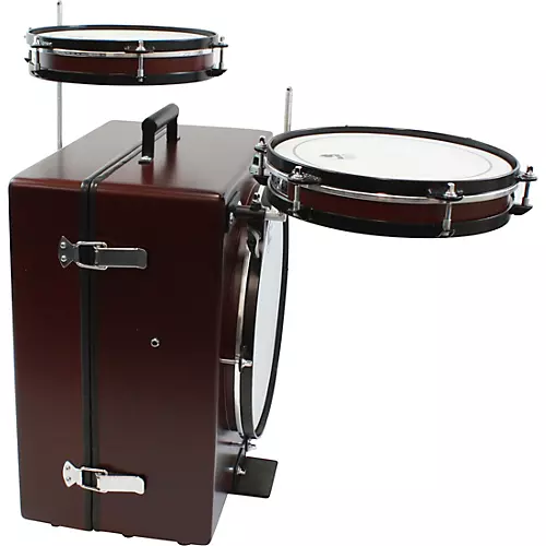 Toca KickBoxx Suitcase Drum Set Brown - musicians--Friend