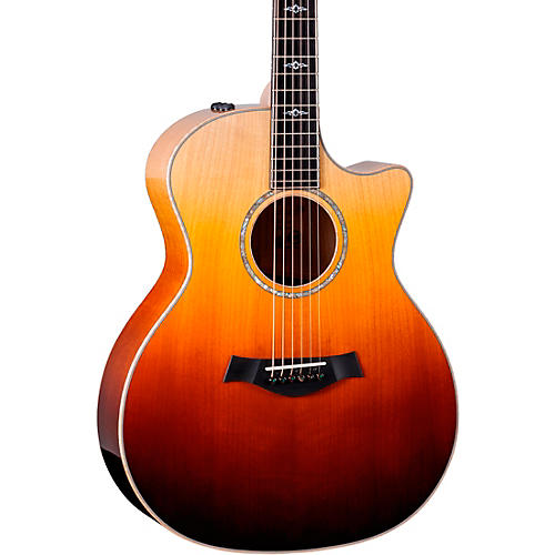 Taylor Custom All Urban Ash Grand Auditorium Acoustic-Electric Guitar Ombre Brown - musicians--Friend