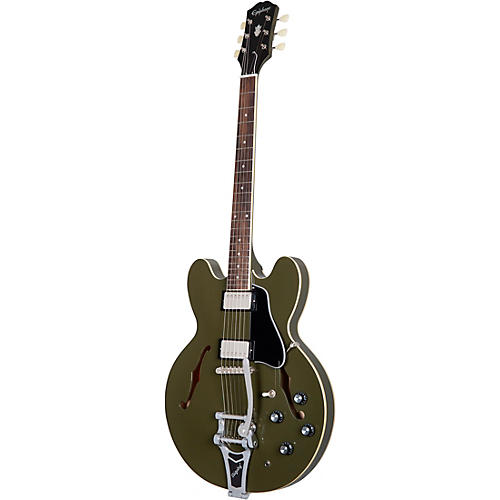 Epiphone ES-335 Bigsby Semi-Hollow Electric Guitar Olive Drab - musicians--Friend