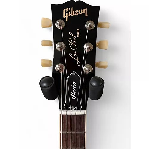 Used Gibson Les Paul Studio Black Solid Body Electric Guitar Black - musicians--Friend