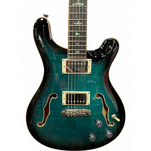 Used PRS SE Hollowbody II Piezo Peacock Blue Hollow Body Electric Guitar Peacock Blue - musicians--Friend