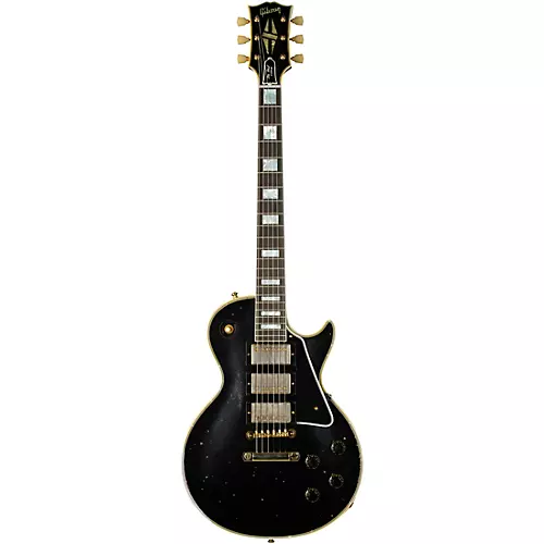 Gibson Custom M2M Murphy Lab 1957 Les Paul Custom 3-Pickup Heavy Aged Electric Guitar Ebony - musicians--Friend