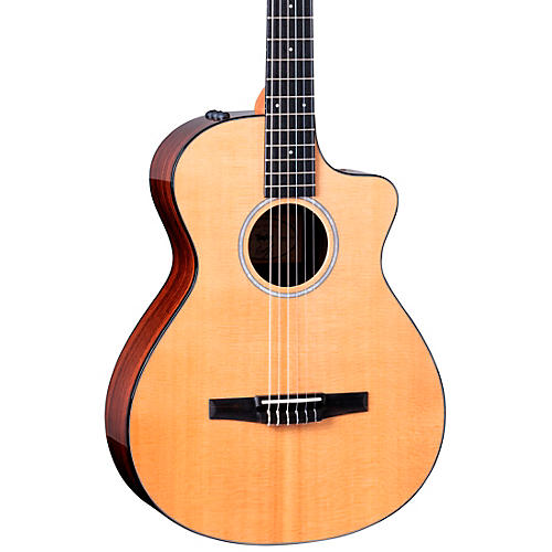 Taylor 212ce-N Plus Grand Concert Nylon-String Acoustic-Electric Guitar Natural - musicians--Friend