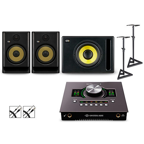 Universal Audio Apollo Twin X Duo with KRK ROKIT G5 Studio Monitor Pair & S10 Subwoofer (Stands & Cables Included) ROKIT 8 - musicians--Friend
