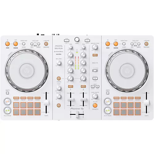 Pioneer DJ DDJ-FLX4-W 2-Channel DJ Controller for rekordbox and Serato White - musicians--Friend