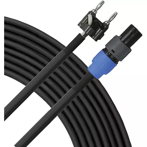 Livewire Elite 12g Speaker Cable Banana to Speakon 25 ft. Black - musicians--Friend