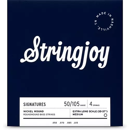 Stringjoy Signatures 4 String Extra Long Scale Nickel Wound Bass Guitar Strings 50 - 105 - musicians--Friend