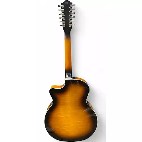 Used 2024 Guild f2512CE deluxe Brown Sunburst 12 String Acoustic Guitar Brown Sunburst - musicians--Friend
