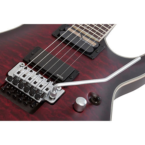 Schecter Guitar Research C-1 Platinum FR S Electric Guitar Satin Crimson Red Burst - musicians--Friend