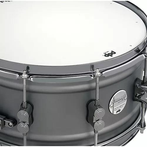PDP by DW Concept Series Gun Metal Over Steel Snare Drum With Black Nickel Hardware 14 x 6.5 in. - musicians--Friend