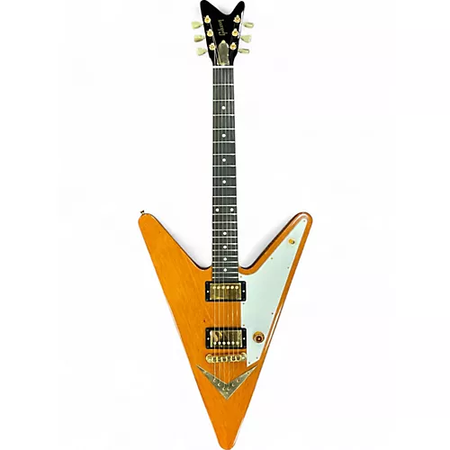 Used 2007 Gibson REVERSE FLYING V Trans Amber Solid Body Electric Guitar Trans Amber - musicians--Friend